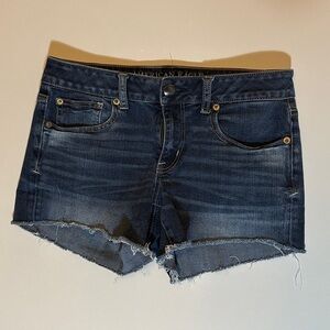 American Eagle Women's Size 8 Hi-Rise Shortie Denim Shorts